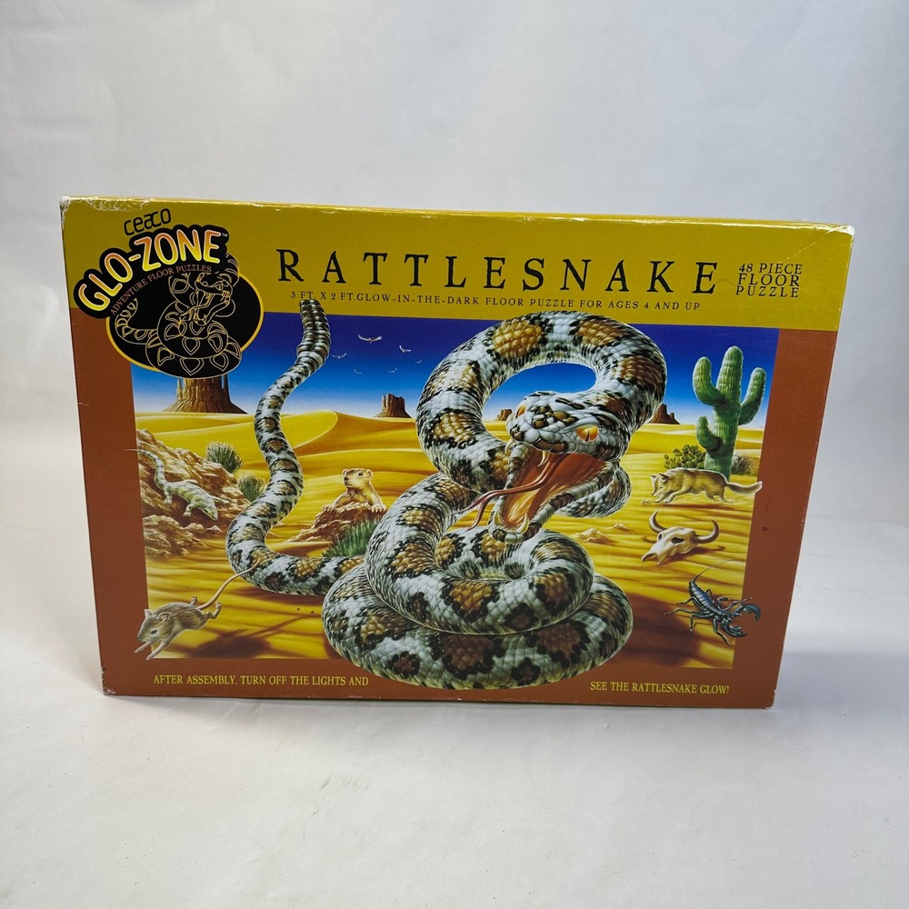 Glo Zone Rattlesnake 48 Piece Glow in the Dark Floor Puzzle Ages‎ 4 Plus